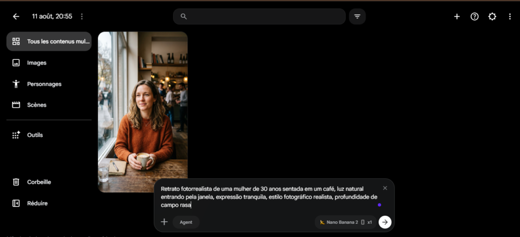 Painel oficial do Google Flow mostrando 50 créditos diários disponíveis no plano gratuito, atualizados a cada 24 horas
