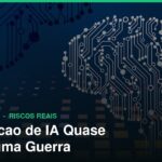 Circuito eletronico com ilustracao de cerebro digital representando alucinacao de inteligencia artificial em decisoes criticas