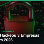 Cadeado vermelho representando seguranca digital comprometida, ilustrando o hack do Gemini em empresas reais em 2026